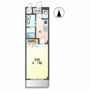 サンクチュアリー日之出【2階】の間取り