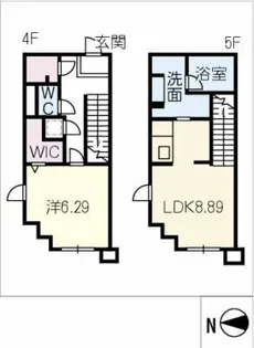 quador noie 池下【5階】の間取り