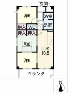River Fukuju【1階】の間取り