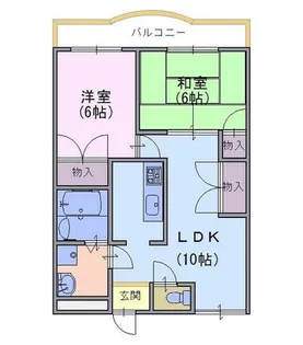 サンバースト山崎【303号室】の間取り