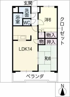 ベルテ21MIURA【3階】の間取り