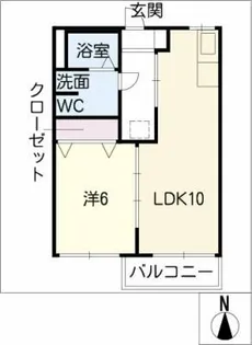 フォーブル稲垣【2階】の間取り