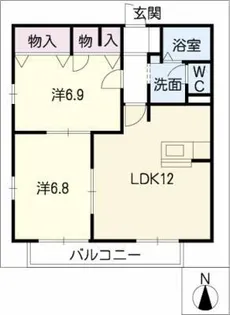 シェソワ【2階】の間取り
