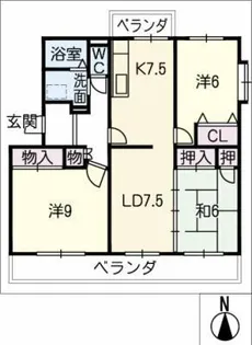 メゾンKANBE【1階】の間取り