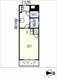 カームダウン喜多山【2階】の間取り