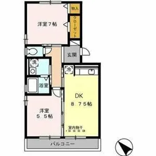 パークサイド前田【2階】の間取り