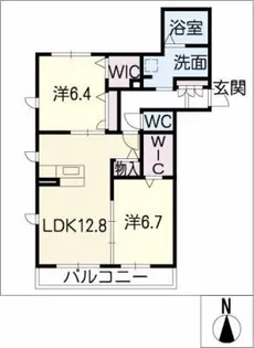 ボンヌール・T【2階】の間取り