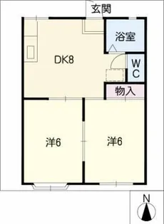 ふぁみいる星宮【1階】の間取り