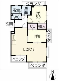 桜路庭【1階】の間取り