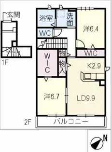 Riviere【2階】の間取り