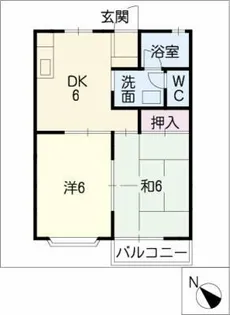 エクレール・シェソワ【2階】の間取り