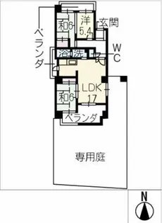 ジーオー第6藤ヶ丘マンション 101号室【1階】の間取り