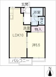 パインハイツ A棟【2階】の間取り