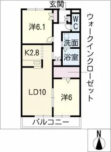 ヘーベルテラス EAST【2階】の間取り