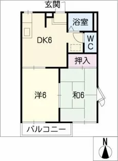 パークサイド平野Ⅰ【2階】の間取り