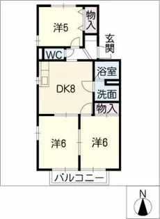 アビタシオン・マ・アエリ B棟【1階】の間取り
