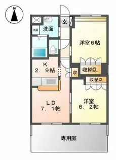 リッツ かねひら【1階】の間取り