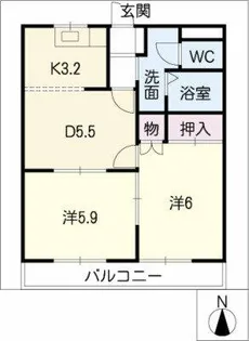 レインボーパーク【1階】の間取り