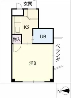 タウンハイツ松原【1階】の間取り