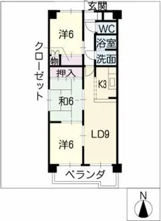 コンフォート中村公園【3階】の間取り
