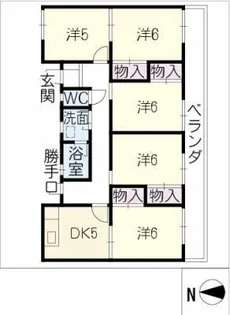 日長台荘A棟【4階】の間取り