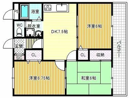 Selley’s金剛【3階】の間取り