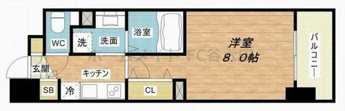 セレニテ心斎橋グランデ【3階】の間取り