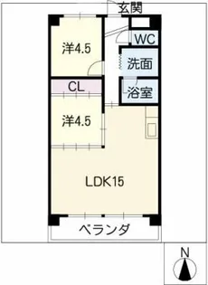 高針中央マンション【4階】の間取り