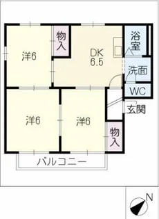 コートビレッジ日高【1階】の間取り