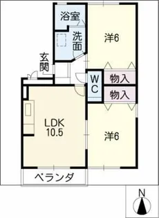 スカイガーデン【2階】の間取り