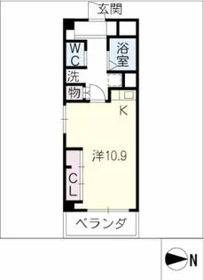 パラシオンさつき【6階】の間取り