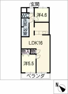 ベルハイム前山【1階】の間取り