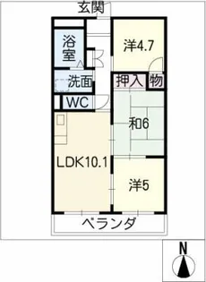 シャルダン三矢【2階】の間取り
