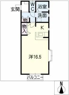 イーハトーブA棟【1階】の間取り