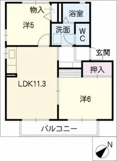 メゾンリブェール【2階】の間取り