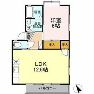 OASIS SATONAKA B【1階】の間取り