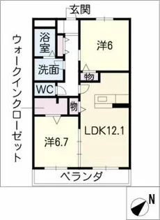 アンテヴェール【2階】の間取り