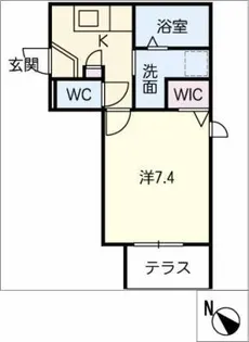 ニューメゾン御器所ハル【1階】の間取り