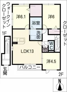 プリオーレ日進 C棟【2階】の間取り