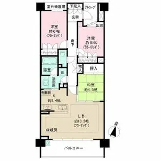 ザ・パークハウス東山レジデンス【1階】の間取り