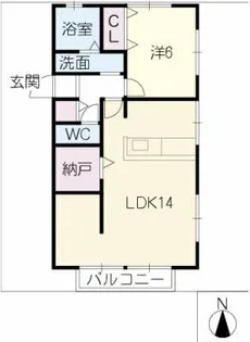 グリーンパークテラザワ【2階】の間取り