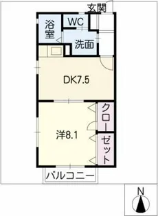 グラシア【1階】の間取り