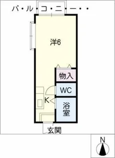ハイユニL横前【2階】の間取り