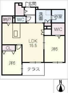 Jumeaux 北館【1階】の間取り