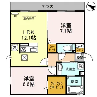 リヴェールメゾン【1階】の間取り