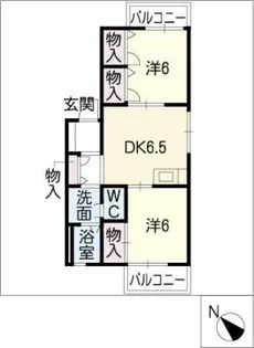 エミナンスNAGATA B棟【1階】の間取り