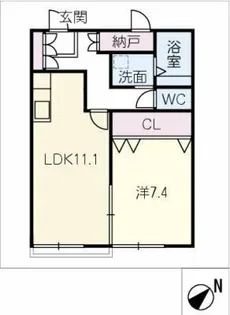 セブンスアゼリア【1階】の間取り
