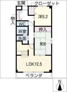 メルベーユ川畔【3階】の間取り
