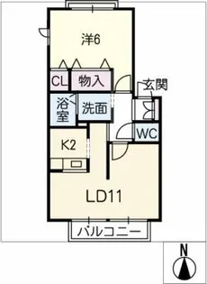 MastTown若草通 D棟【2階】の間取り