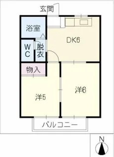 メープル宝江【1階】の間取り